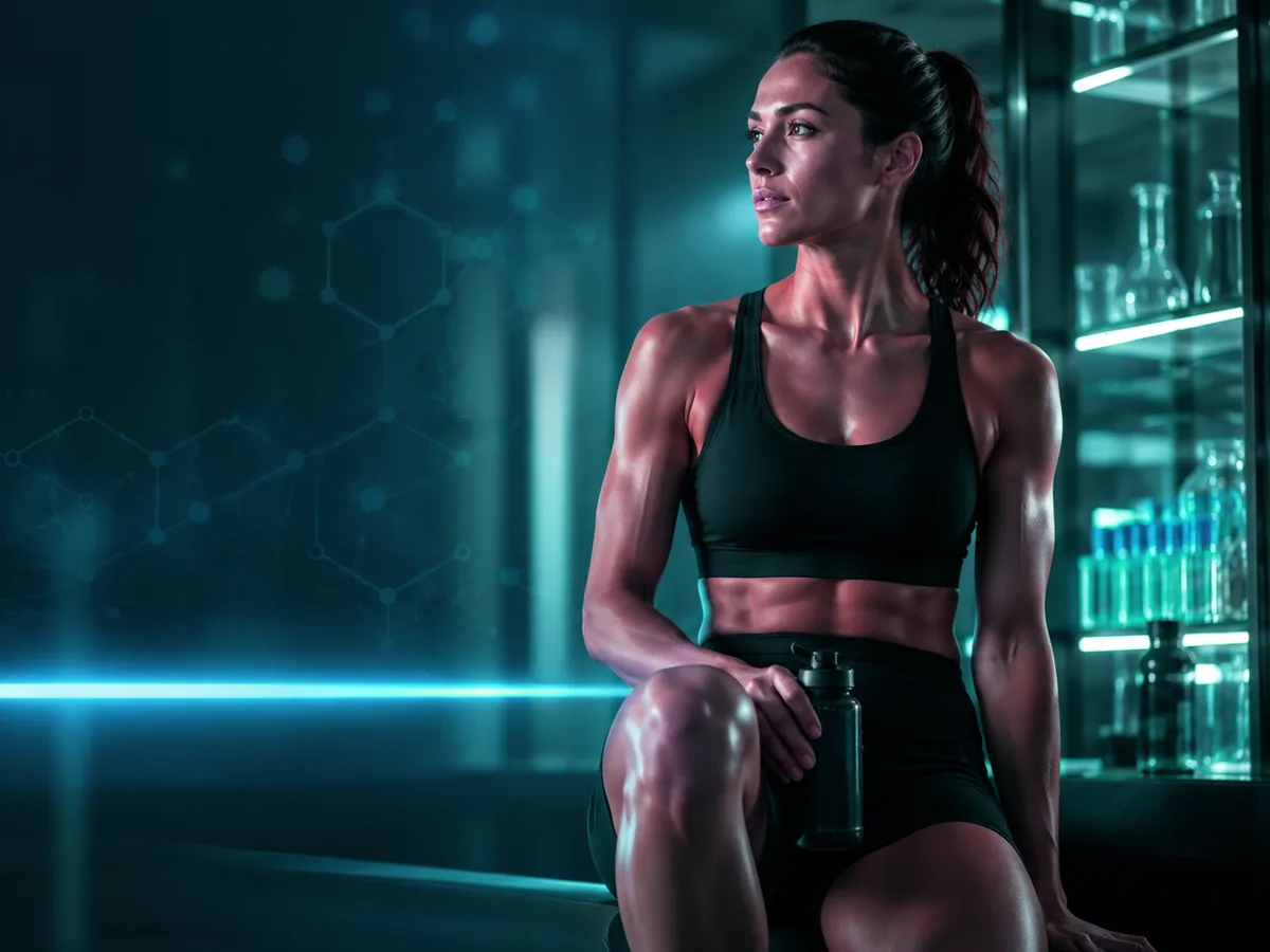 Adult female athlete in a performance studio